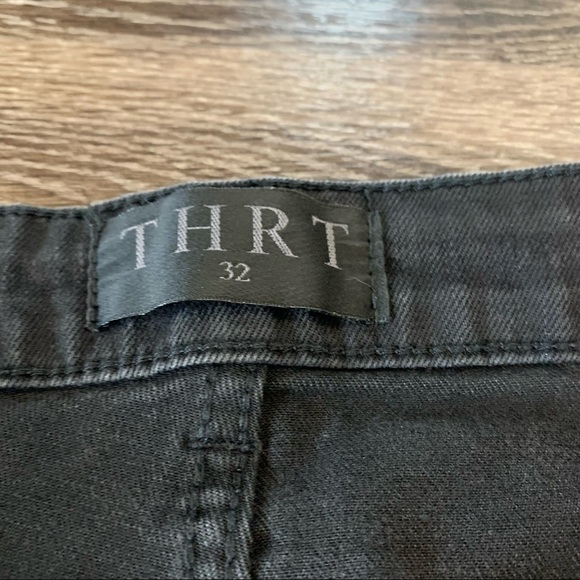 THRT Men’s Distressed Black Skinny Jeans 32Wx31L - Picture 11 of 11
